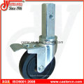 Wanda 5 Inch Hard Rubber Scaffold Caster with Square Steel Stem